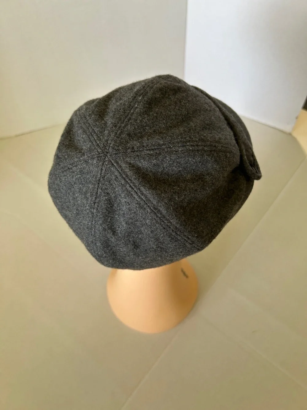 KOORINGGAL GRAY WOOL BLEND WOMENS fIDDLER NEWSBOY/BAKER  BOY CAP STRAP DETAIL